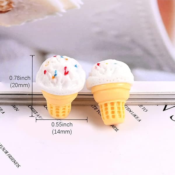 40 STK 3D Is Resin Charm Uden Hul Perler til DIY Scrapbooking Pynt