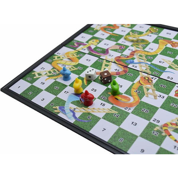 Ormspelet & Stegar Spel 10x10 Bräde 100 Rutor, Utbyggbart Bräde 10x10 Tum