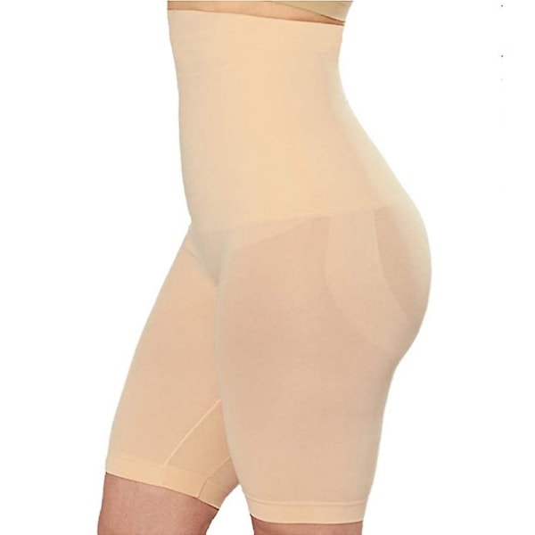 Kvinnors höga midjeformare shorts shapewear (hudfärg L-XL) 1 stycken Skin Color