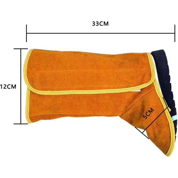 Långt skoskydd i nötläder 1 par svetsdamasker i läder Flamskyddade överskor