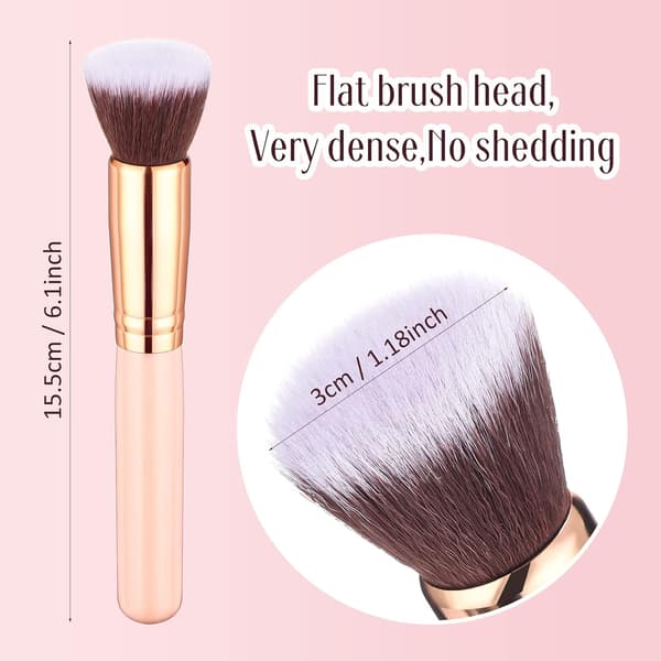 Kvinders bløde flade makeup blush foundation børste skønhedsværktøjer 3 stk.