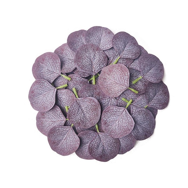 400 stycken konstgjorda eukalyptusblad Dekorationer Bukett Festbordsdekor (lila) purple