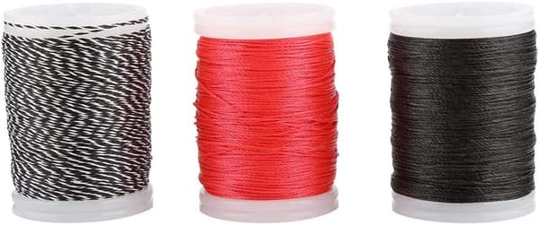 Strängserveringstråd, nylonfiberspole bågsträngsskydd för olika bågar - svart Black