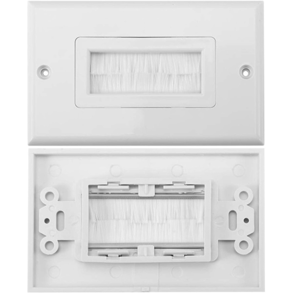 Väggpanel En Port Lock Socket Väggborste Hängande Multimedia Panel Borste