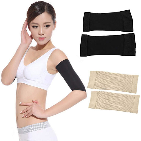 Smalande Kompressionsärmärmstöd Wrap Kalorimassage Gå Ner i Vikt Buster Shaperwear (Beige)