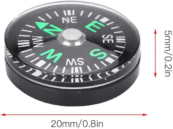 12 stycken, mini fickoljekompass, miljövänlig oljefylld precisionskompass（20 mm）