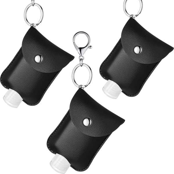 Reseflaska Nyckelring Hållare 2 oz/ 60 ml Tomma Flip Cap Flaskor 3 st