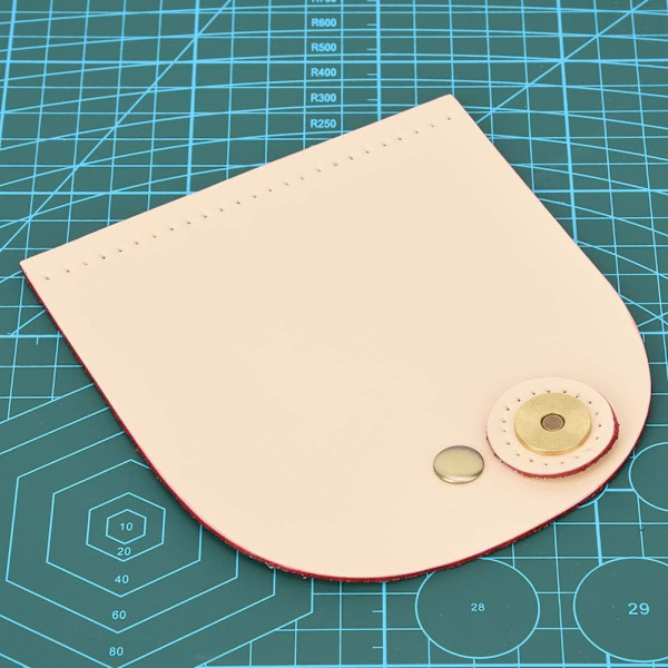 Läder DIY sytillbehör, väska flip cover split läder magnetlås (köttfärgad) Flesh Pink