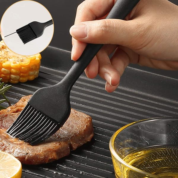 Køkkenbørste, bagepensel, silikone bagepensel, silikone grillbørste 21 cm