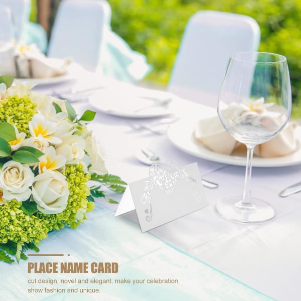 50st Hjärtformade ihåliga bord Nummer Namn Platskort - Bröllopsfest dekoration