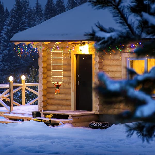 Santa Stege Fe-ljus 0,75 m LED Julbelysning Drivs av ström (Varm Vit)