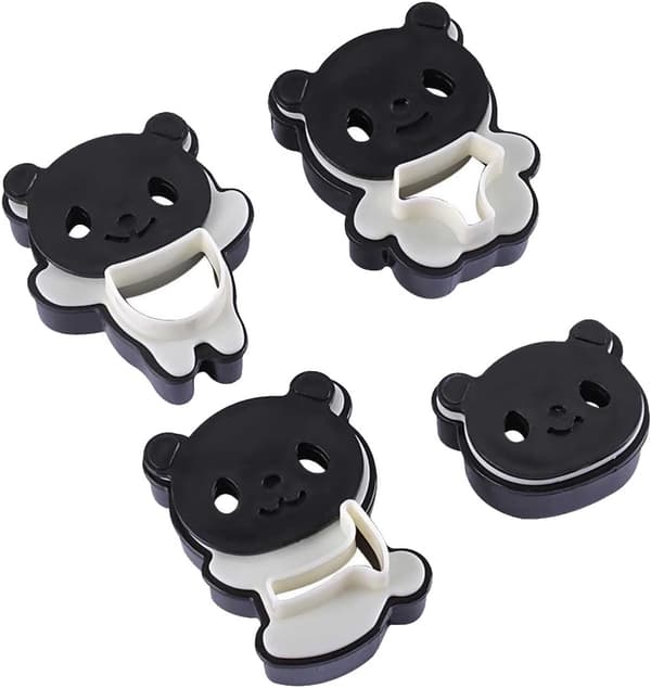 Rød panda risboldform DIY sandwichform småkageform panda kiksform