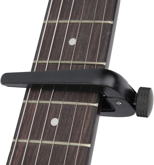 Gitarrstämnings capo FC-09 galvaniserad och oxiderad capo (svart) Black