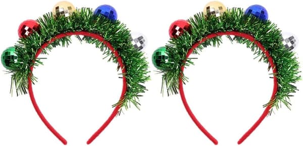2 x Julepannebånd for voksne og barn, festtilbehør, juletreklær, hodeplagg