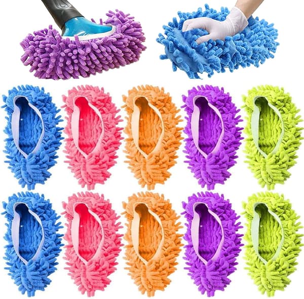 Avtakbare og vaskbare gjenbrukbare støvmopp mikrofiber gulvkluter - 10 stk