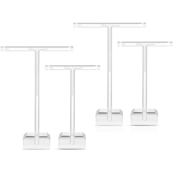 4 st akrylörhängen stativhållare, T-form smycken träd stativ hängande smycken display stativ