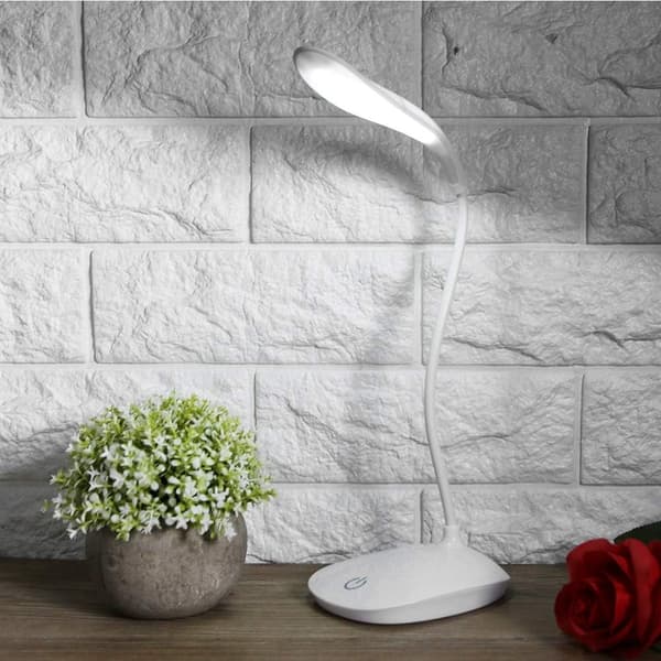 LED berøringsbryter kontorlampe USB nattlys bordlampe, soverom studie