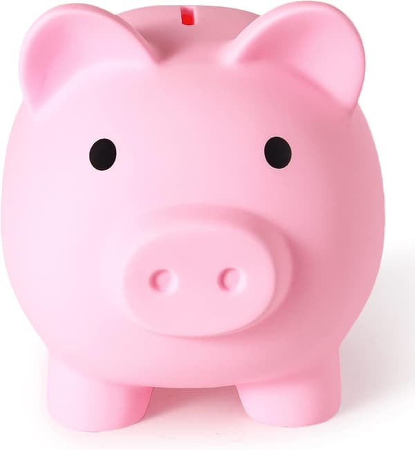 Spargris for barn Plastspargris Myntoppbevaring Spargris - Rosa pink