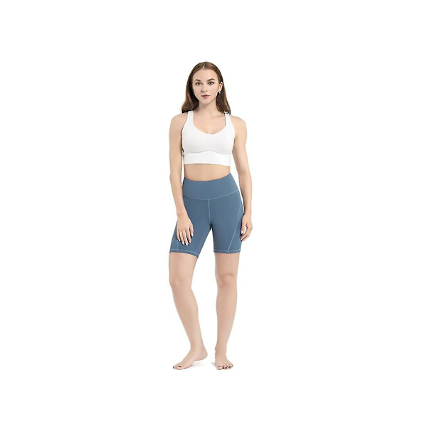 Damshorts med sidofickor, hög midja, för träning, yoga och övningar (röd-M) red m