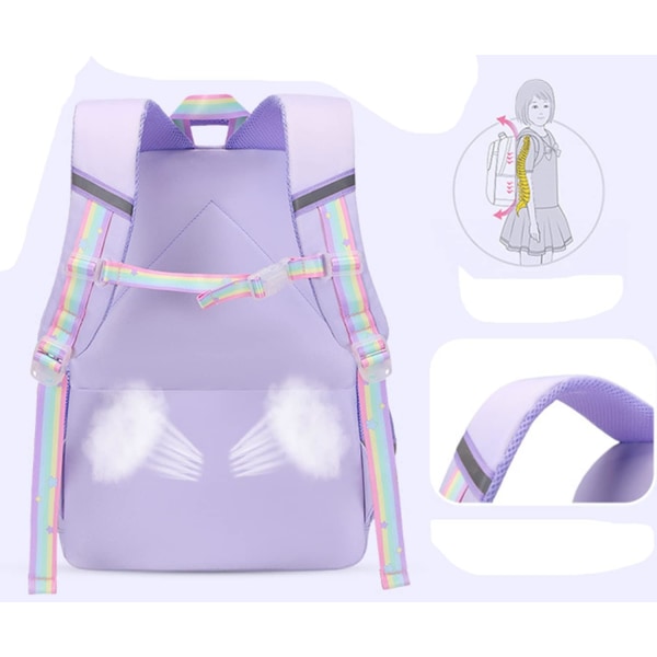 Lswrlixa Barn Ryggsäck Unicorn Bokväska för Flickor Pojkar Vattentät Ryggsäck Utomhus Resväska Rosa Medium Pink