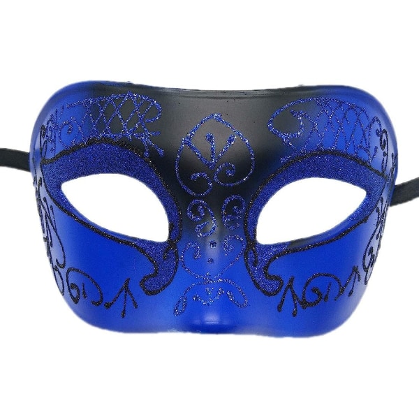 Par Maskerad Mask Metall Järn Fjäril Bal Mask Dubbel Färg (blå) 2 st blue