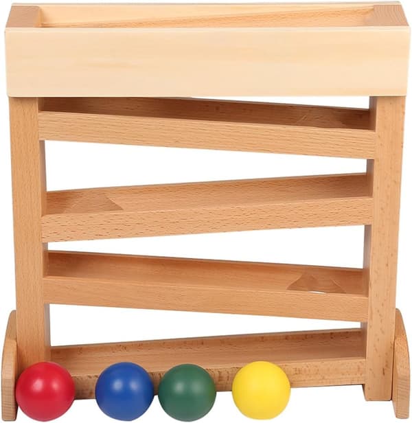 Montessori Visuell Spårare Bolllabyrint Träleksaker för Barn 3+ År