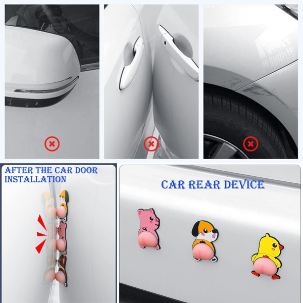 4 st dörrkraschblock anti-bump och anti-scratch kaross universal - roliga bilstickers