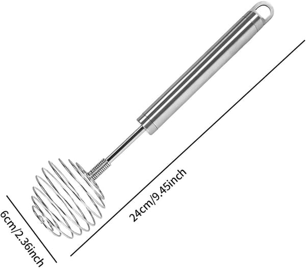 Egg Beater, Spiralvisp i rustfritt stål for blanding, visping og risting