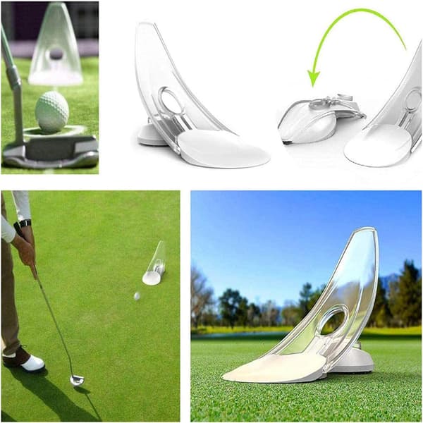 Kätevä irrotettava golfputtausharjoittelulaite ulkokäyttöön (valkoinen) 1 kpl