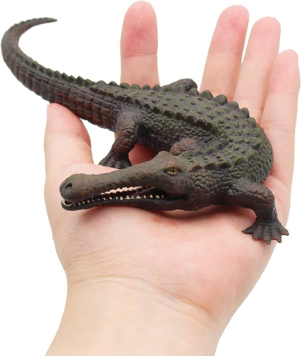 6,9 tommer realistisk krokodillefigur junglekrokodille dyrefigurmodel