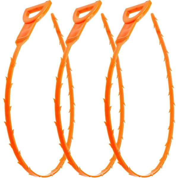 3-pack 64 cm avloppsslang för avloppsrengöring