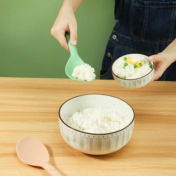 2 deler silikon rispadle non-stick asiatisk risskje suppehåndtak non-stick