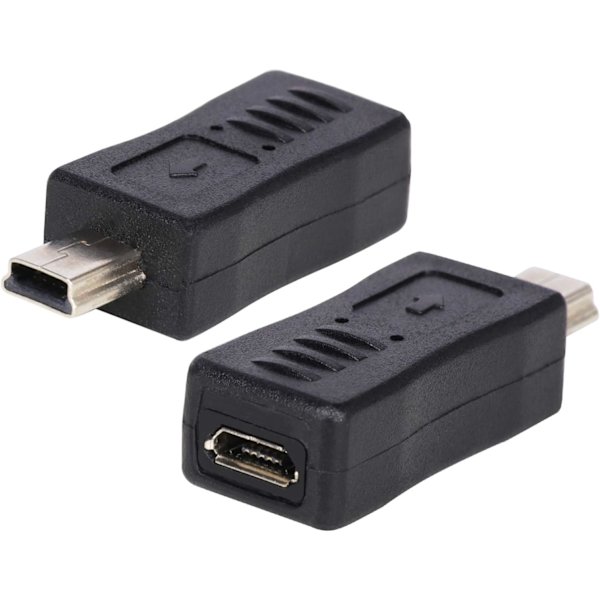 Mini USB hane till Micro USB hona B-typ laddningsadapterkonverter