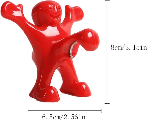 Sett med 3 røde mann flaskeåpner sett, vinflaskestopper, for barer, hjem, restauranter tilbehør