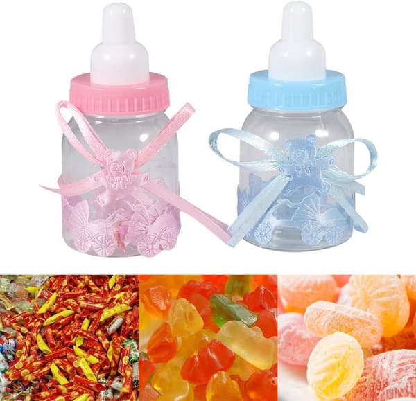 12 stk. sutteflaske slik chokoladeflasker æske til babyshowerfest