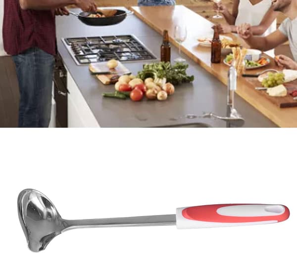 Handhållen slev, soppslev, rostfritt stål för Thanksgiving och jullunch