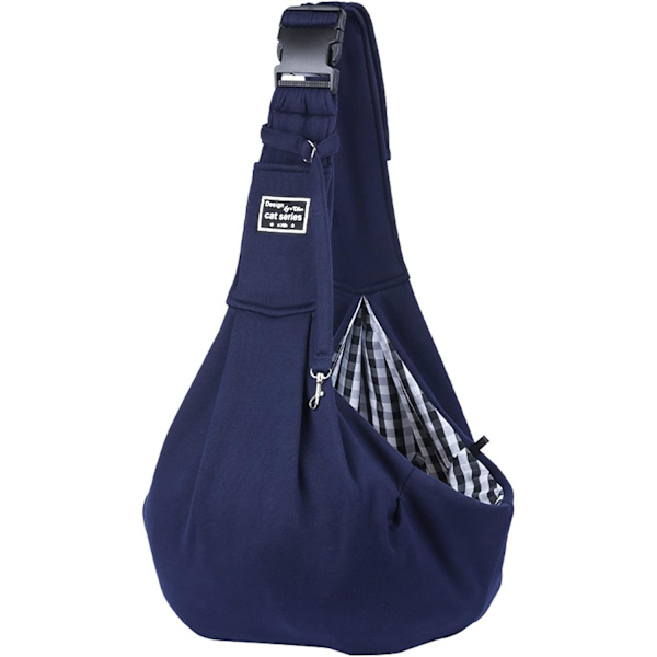 Bärväska för husdjur, axelväska för små hundar (marinblå) navy blue