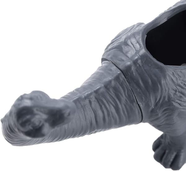 Mini Brachiosaurus Plastikkpotte med dreneringshull Vase Borddekorasjon (Grå) Grey