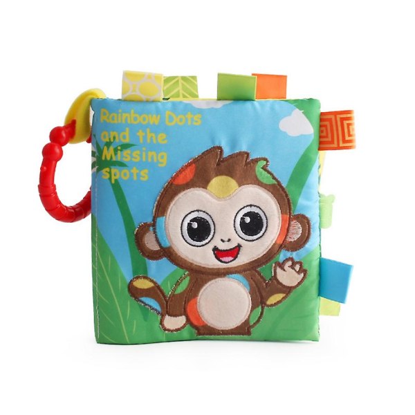Baby tygbok Spädbarn Mjuk BB-enhet Tidig tygberättelse Skallra bok color 2