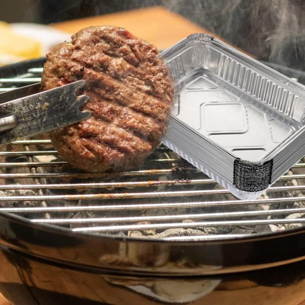 20-pakke dryppebrett, engangs aluminiumsfettbrett for BBQ, 8,5\" x 6\"