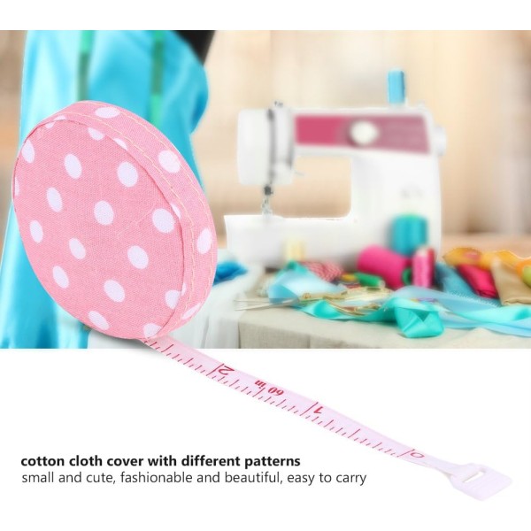 1 st Retraktionsmåttband, Retraktionsmåttband för tygsömnad Skräddare Tyg（Rosa） color 3