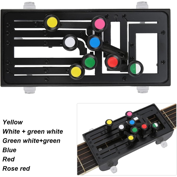 Guitar Learning System Classic Guitar Practice Aid Tool Chord Learning Tools (svart)