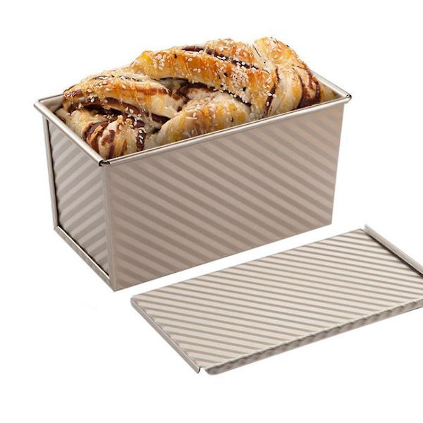 Brödform med lock, fri nonstick bakform i kolstål