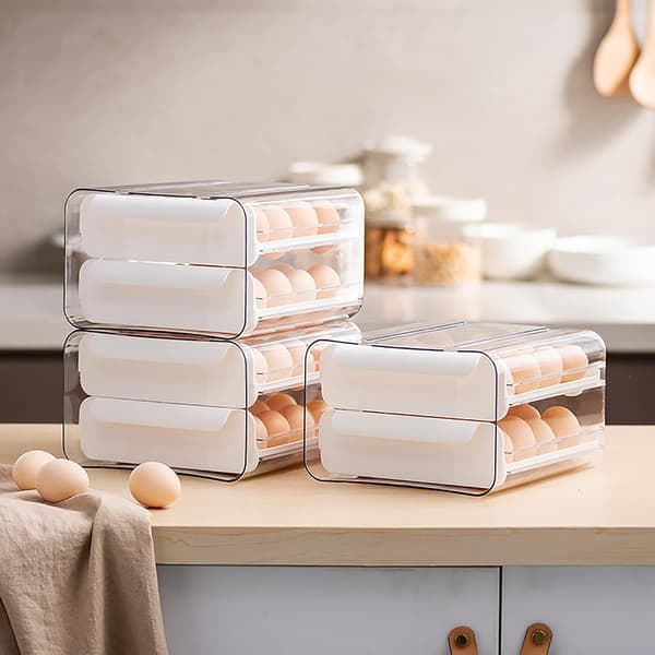 32-roms eggoppbevaringsskuffbeholder Dobbeltlags eggoppbevaringsstativ