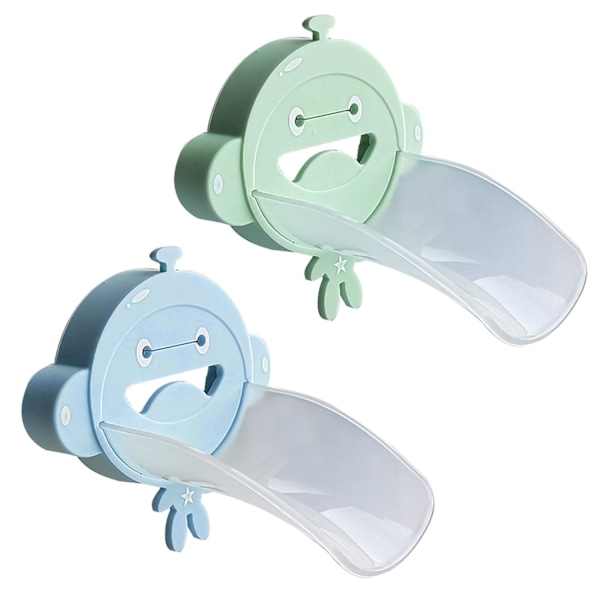 2-pack kranförlängare, för baby barn handtvätt badrumstillbehör (blå + grön)