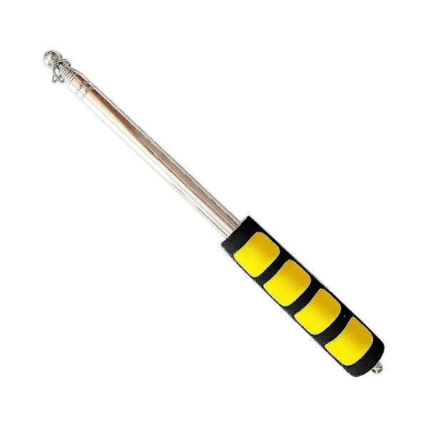 Bärbar hopfällbar stång 79 tum rostfritt stål teleskopisk flaggstång (gul och svart) Yellow Black