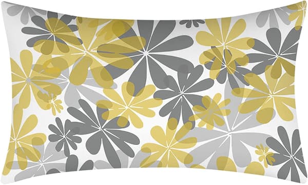 Rektangulær Daisy Dobbeltsidet Blomster Pudebetræk Sofapude (12 x 20 tommer)