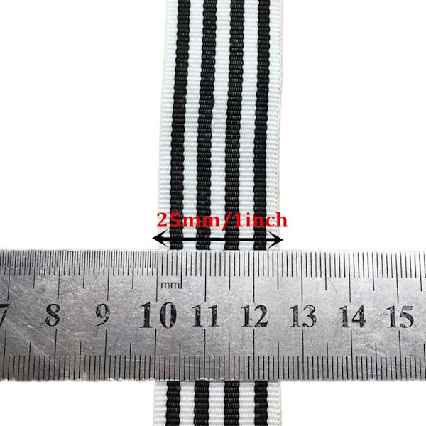 45 meter randigt grosgrainband randigt tyg spetsband kantband bälte bredd 2,5 cm