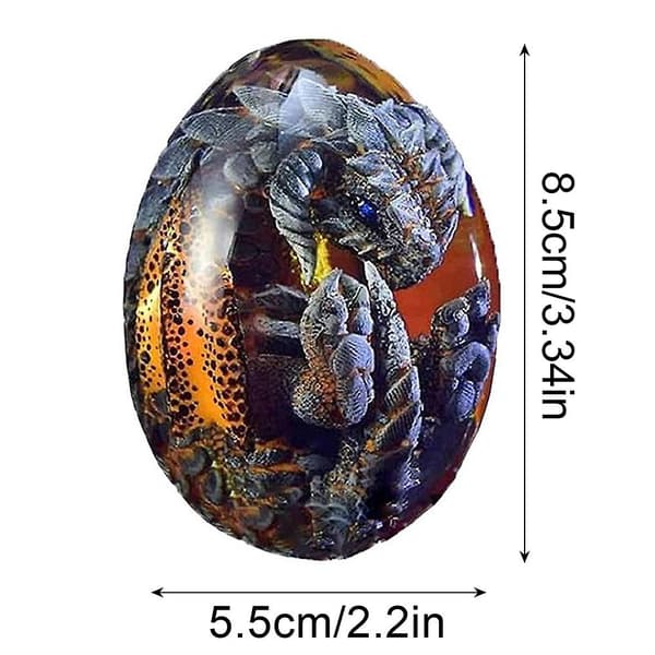 Lava Dragon Egg Crystal Dinosaur Egg Resin Skulptur Prydnader（Blå） Blue