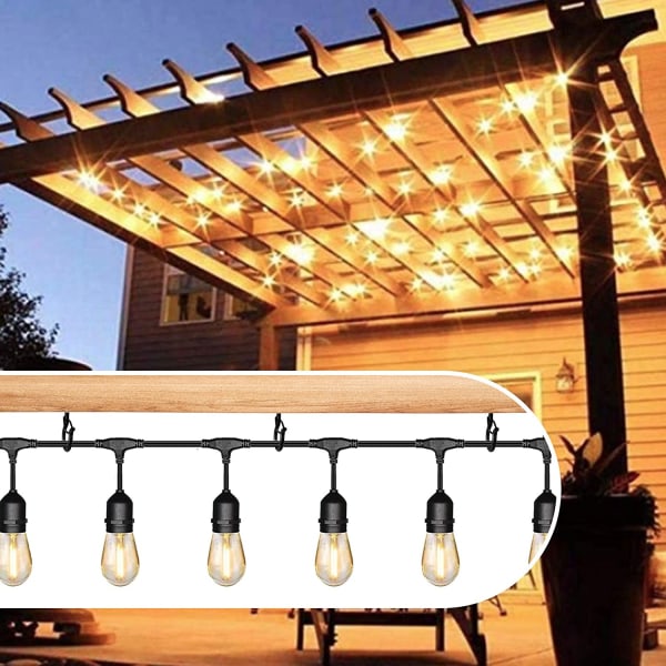 40 STK Hängare, Skruvkrokar för String Lights, Säkerhetsspänne Design